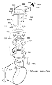 Discharge Chute Diagram and Parts List for 6271200X110-18-2830-88SN927 2007 Briggs and Stratton Snow Blower